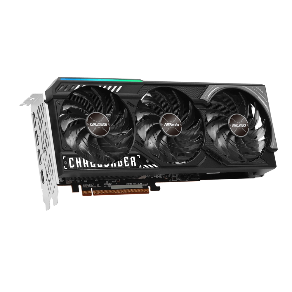 ASRock Graphic Card RX 9070 16GB DDR6 Challenger Gaming Triple Fan view 3